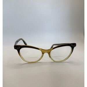 Swan Vintage Eyeglasses 1960s Lucite Frame Cat Eye Brown Tortoise Color